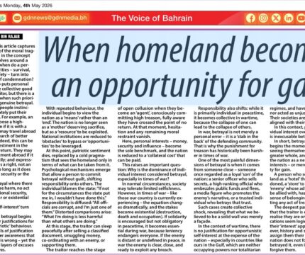 When homeland becomes an opportunity for gain